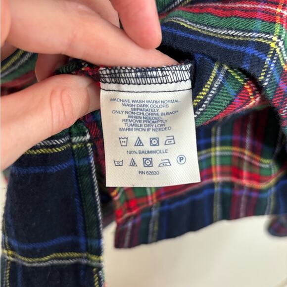 Lands’ End Popover Flannel Shirt - Size 6 - Picture 5 of 5